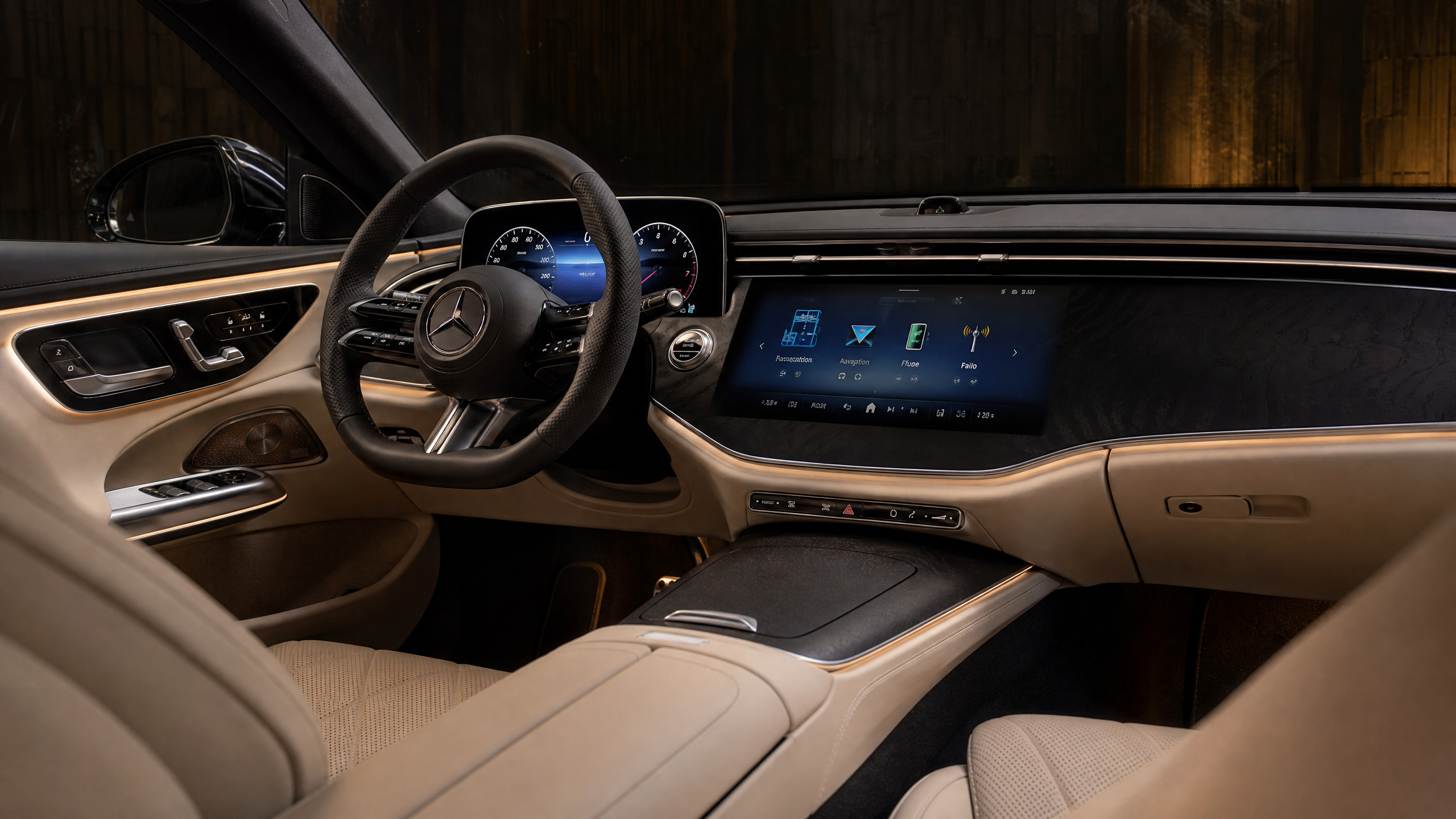 Interno Mercedes E-Class 2025 — car.one NCC Bergamo